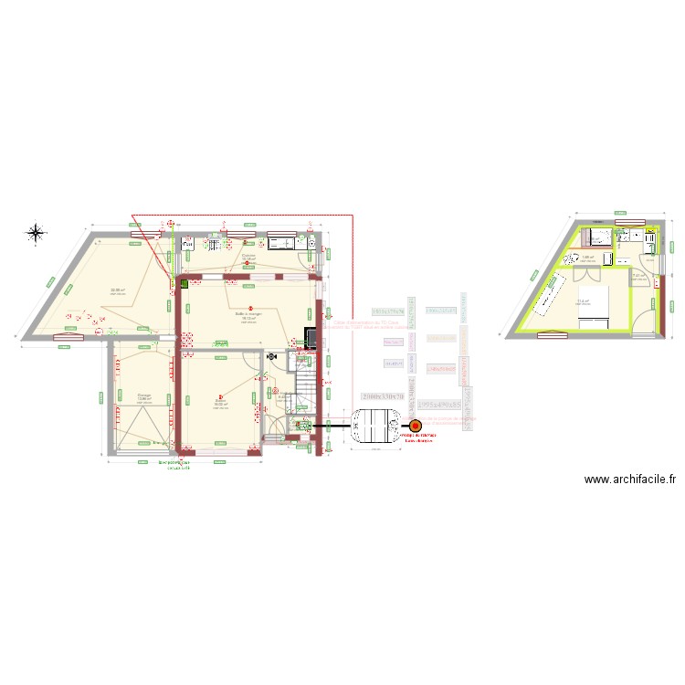 RDC  élec eg V8 arrière cuisine. Plan de 0 pièce et 0 m2