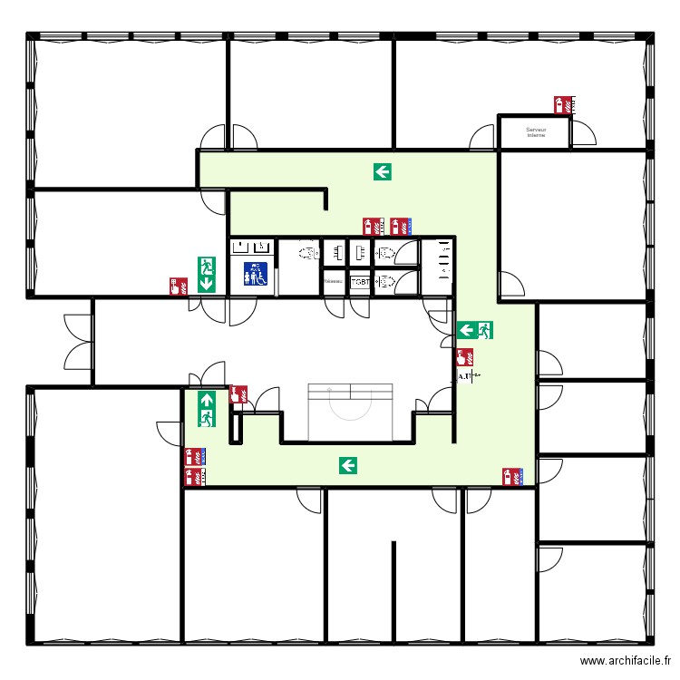 Griffon evac 3. Plan de 26 pièces et 387 m2