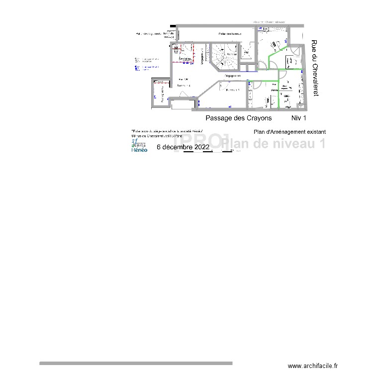 Burx_2e. Plan de 9 pièces et 106 m2