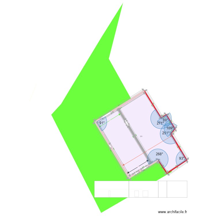 le puy2. Plan de 2 pièces et 876 m2