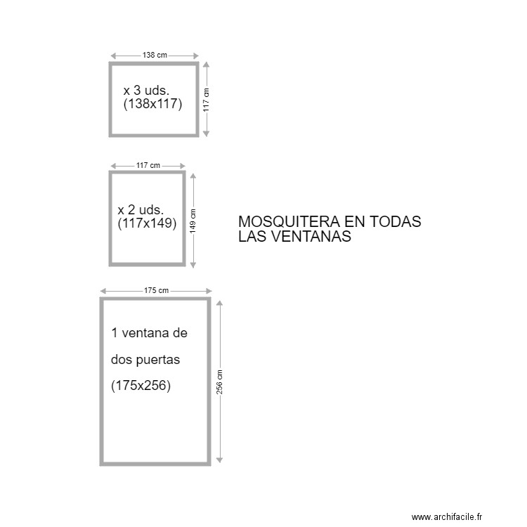 VENTANAS CARLES LOPEZ. Plan de 3 pièces et 7 m2