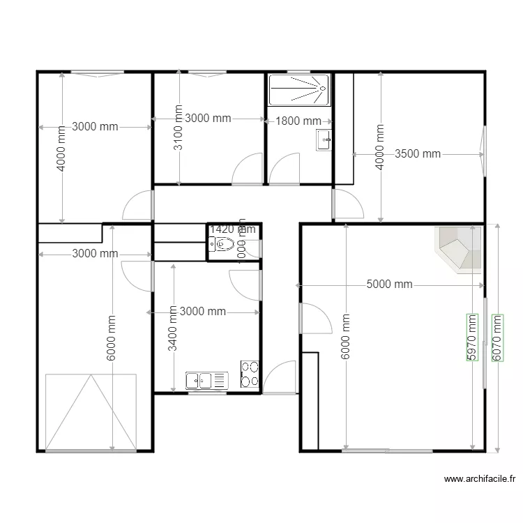 maison 3. Plan de 