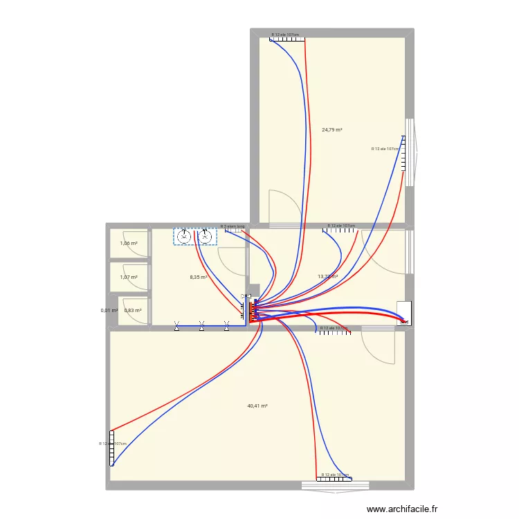 Chauffage المدرسة القرآنية . Plan de 