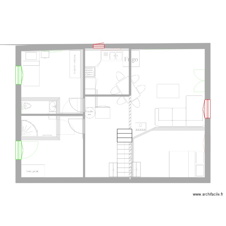 Claire plan ouvertures 1. Plan de 0 pièce et 0 m2