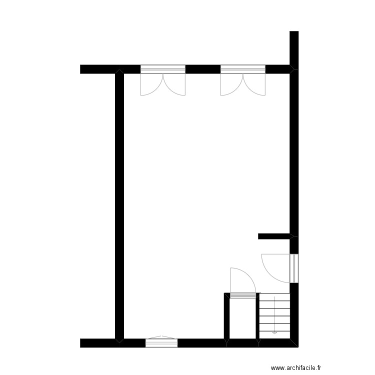 BERTHO. Plan de 11 pièces et 83 m2