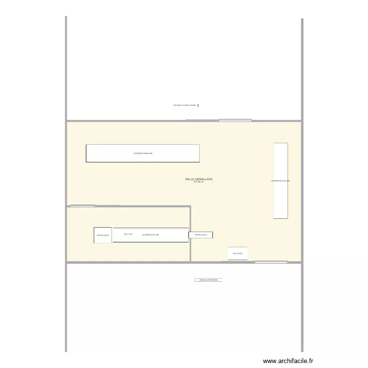 SALLE TRANCHAGE. Plan de 