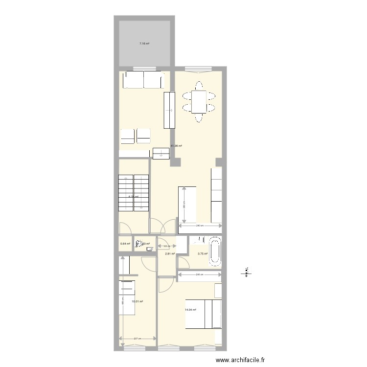 Tabellion 1e étage version 9. Plan de 0 pièce et 0 m2