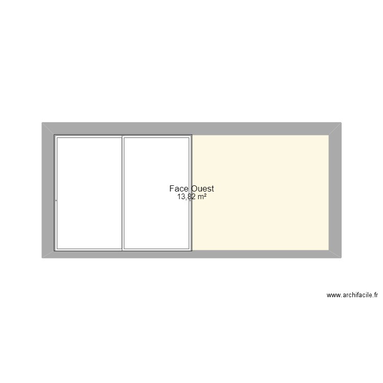 Montanini façade terrasse. Plan de 0 pièce et 0 m2