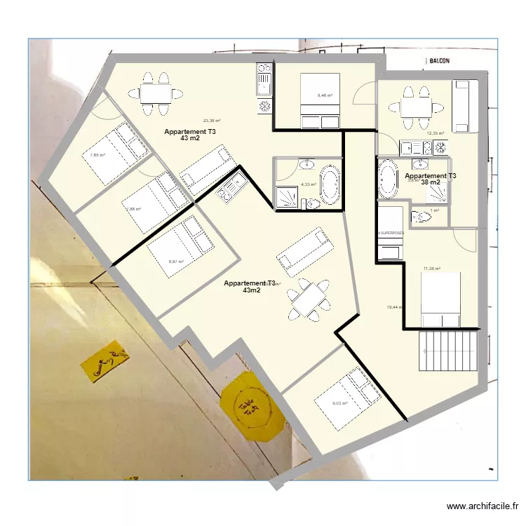 2IEME ETAGE version 1. Plan de 