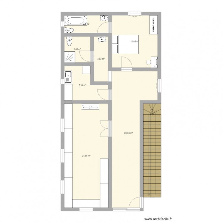 Appartement Ksar. Plan de 0 pièce et 0 m2