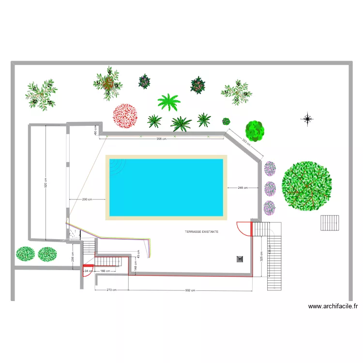 TERRASSE PISCINE. Plan de 