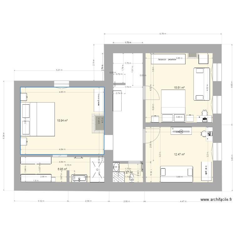 Maison Gornac. Plan de 17 pièces et 246 m2