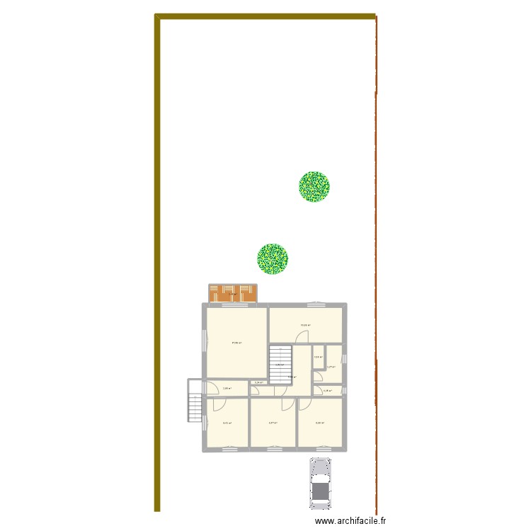 Maison Beauséjour. Plan de 13 pièces et 77 m2