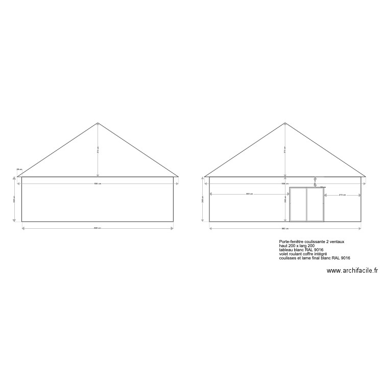 DP4 façade sud. Plan de 0 pièce et 0 m2