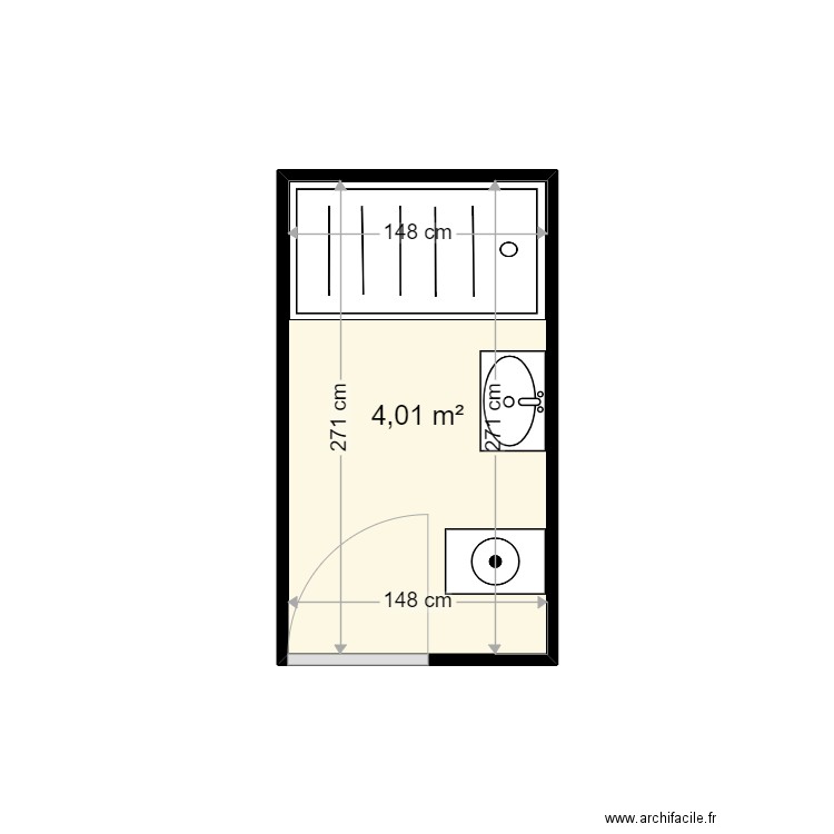 PROVOTAL JEANNINE . Plan de 1 pièce et 4 m2