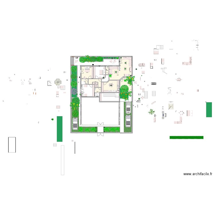 dar arwa . Plan de 17 pièces et 175 m2