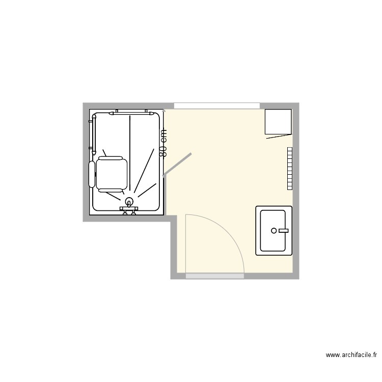 PLan après travaux Coloigner. Plan de 1 pièce et 4 m2