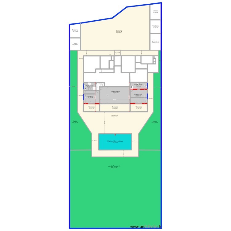 A LG 204. Plan de 101 pièces et 7101 m2