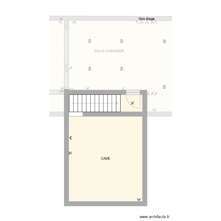 GINA 1 ETAGE. Plan de 17 pièces et 225 m2