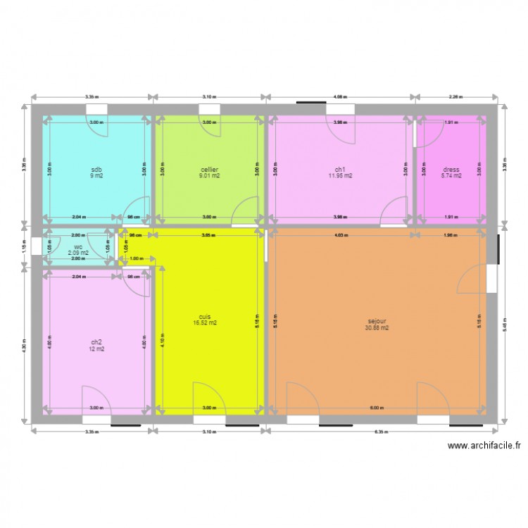 masse  rdc. Plan de 0 pièce et 0 m2