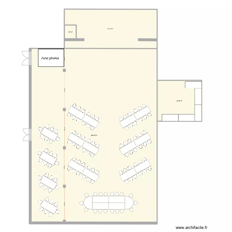 SALLE DES FETES V1. Plan de 