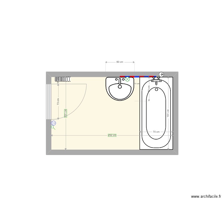 MAMMAD Boucheta. Plan de 1 pièce et 4 m2