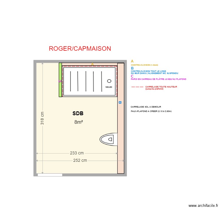 JOHN2. Plan de 1 pièce et 8 m2