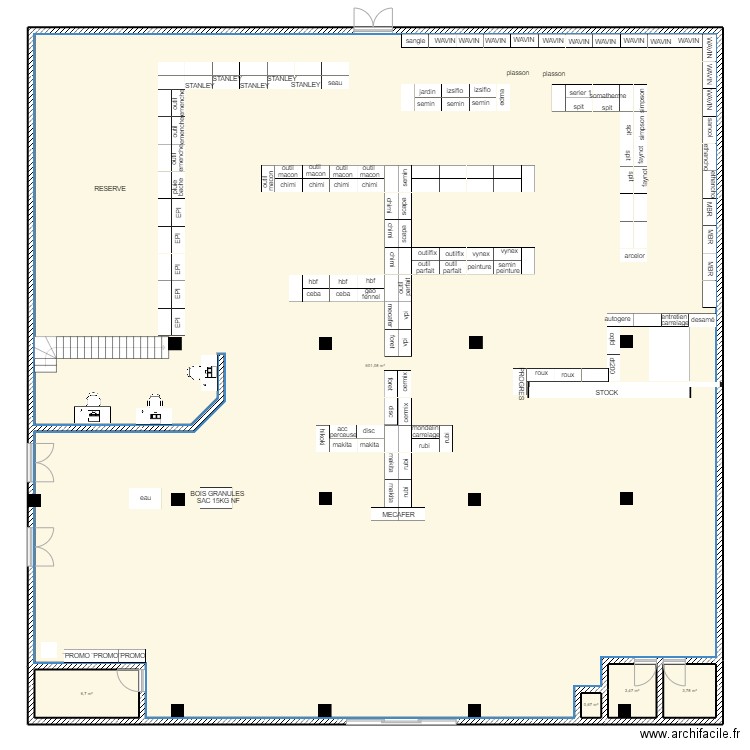 APT. Plan de 5 pièces et 616 m2