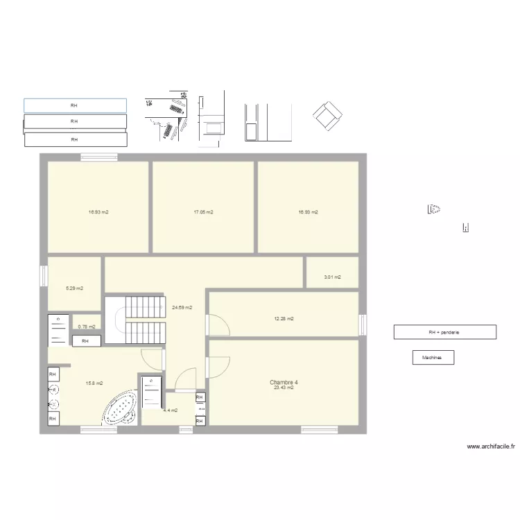 Maison Etage 9. Plan de 
