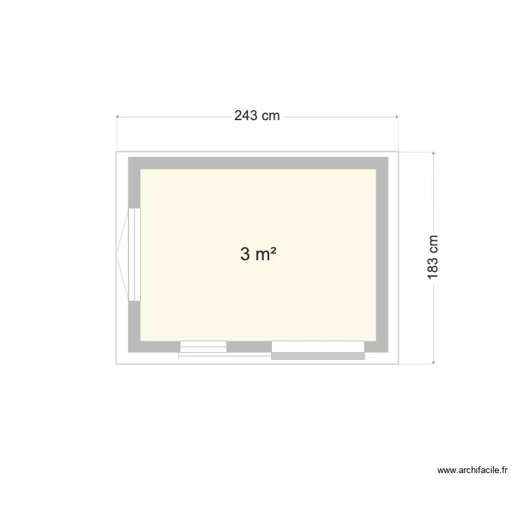 Abris de jardin. Plan de 