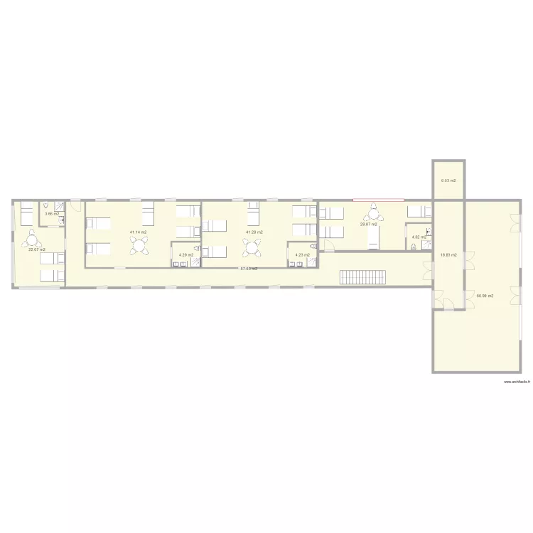 Bâtiment annexe. Plan de Bâtiment annexe. Plan de