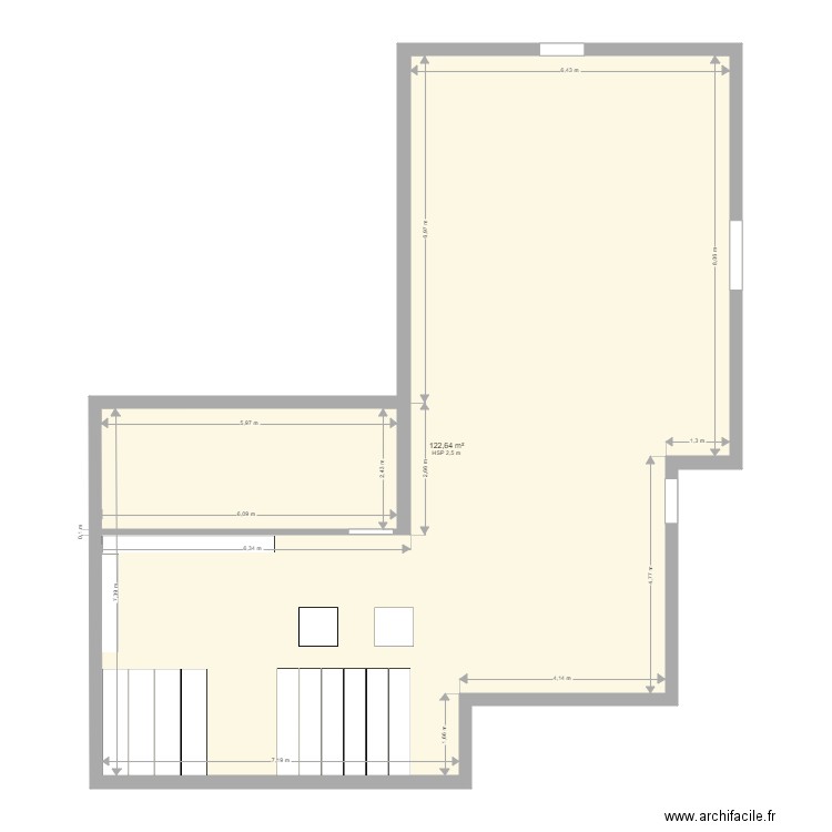 Sogeprom A. Plan de 1 pièce et 123 m2