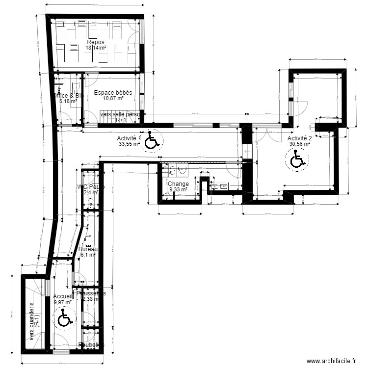 95 DEUIL 26 Eglise EXISTANT V JORDAN 08082022. Plan de 18 pièces et 182 m2