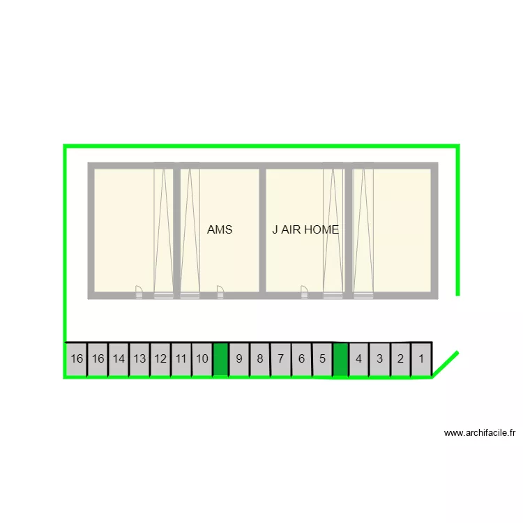 IMPLANTATION J AIR HOME En cours. Plan de 