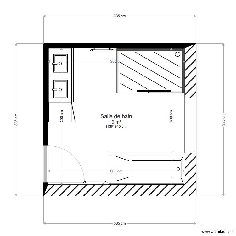 SALLE DE BAIN 9M2 3EM. Plan de 0 pièce et 0 m2