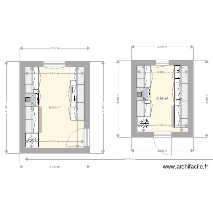Cuisine parall&egrave;le. Plan de 