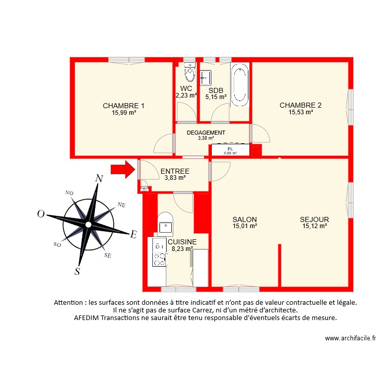 BI 6891 . Plan de 0 pièce et 0 m2