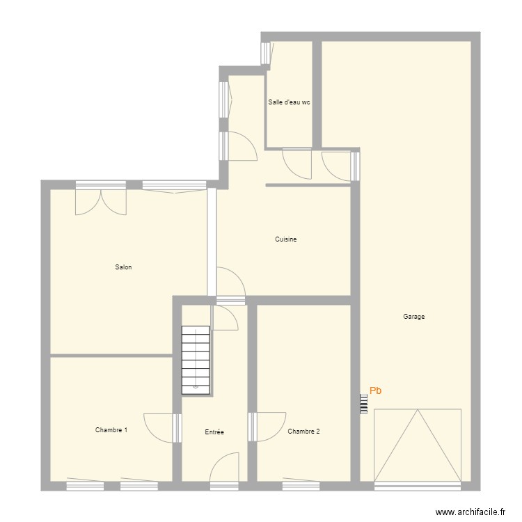 Croquis RAMM Rch. Plan de 8 pièces et 112 m2