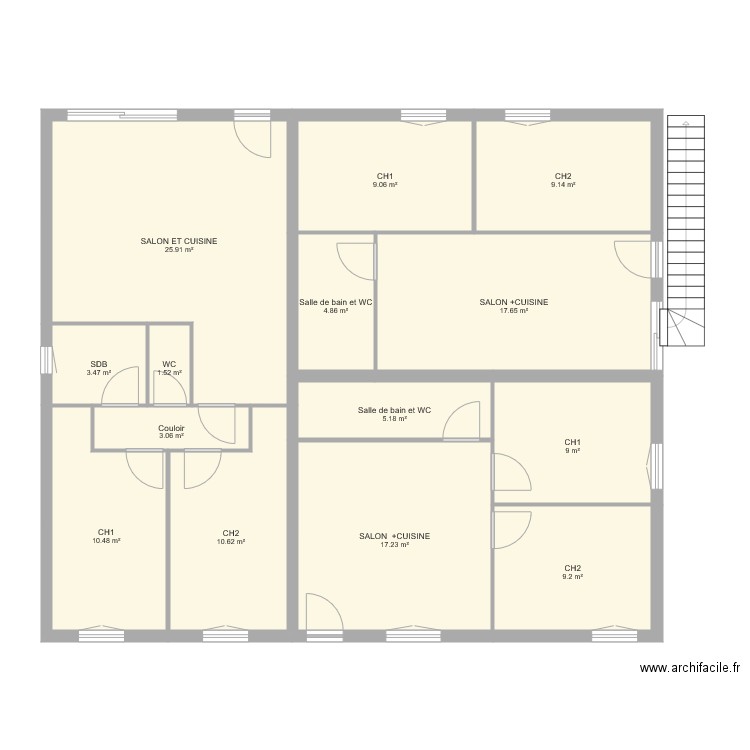 plan t2. Plan de 0 pièce et 0 m2