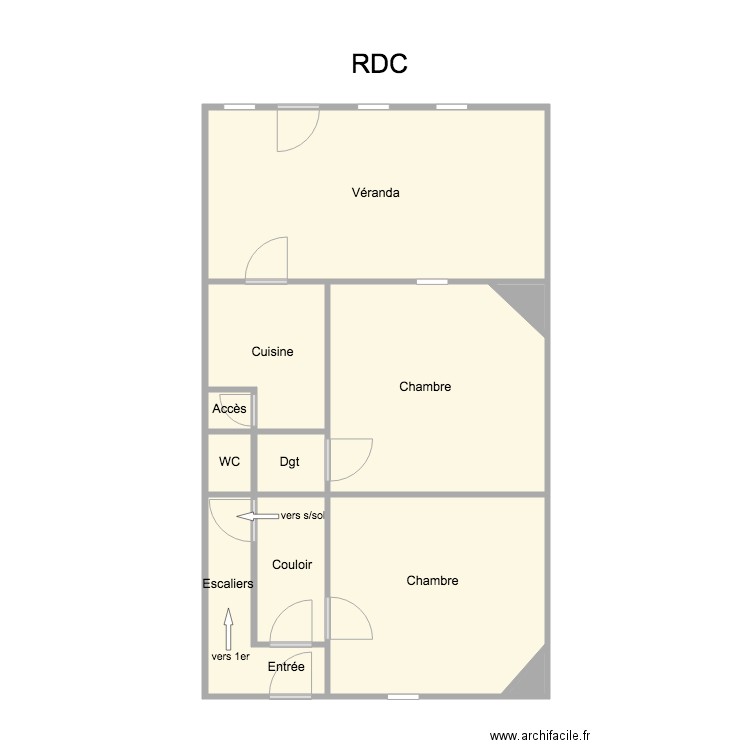 144 hoche rdc. Plan de 0 pièce et 0 m2