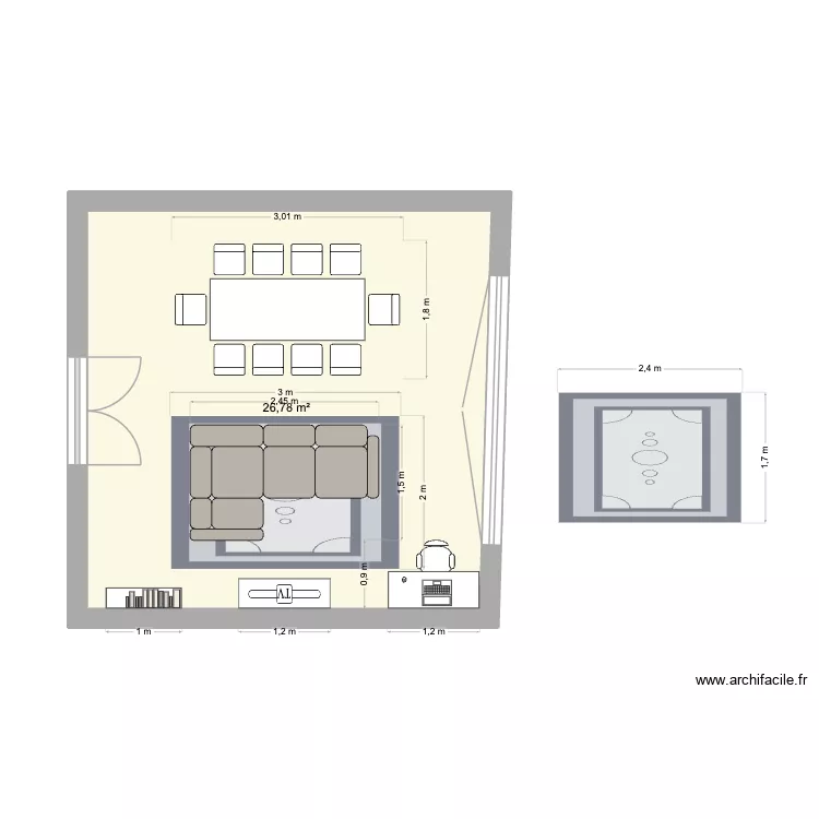 appart 2. Plan de 1 Pièce et 27 m² appart 2. Plan de 1 Pièce et 27 m²