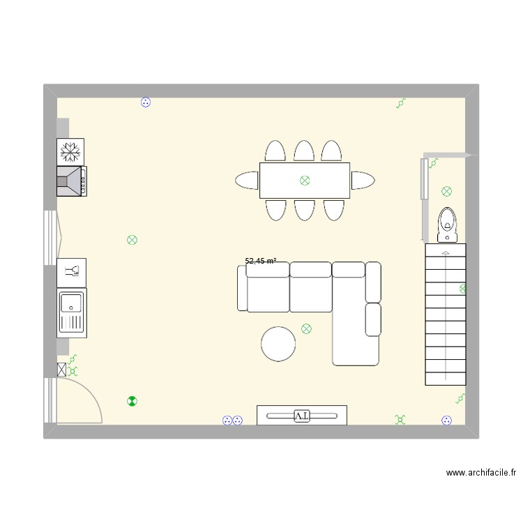 FERRIERE LA GRANDE. Plan de 1 pièce et 52 m2