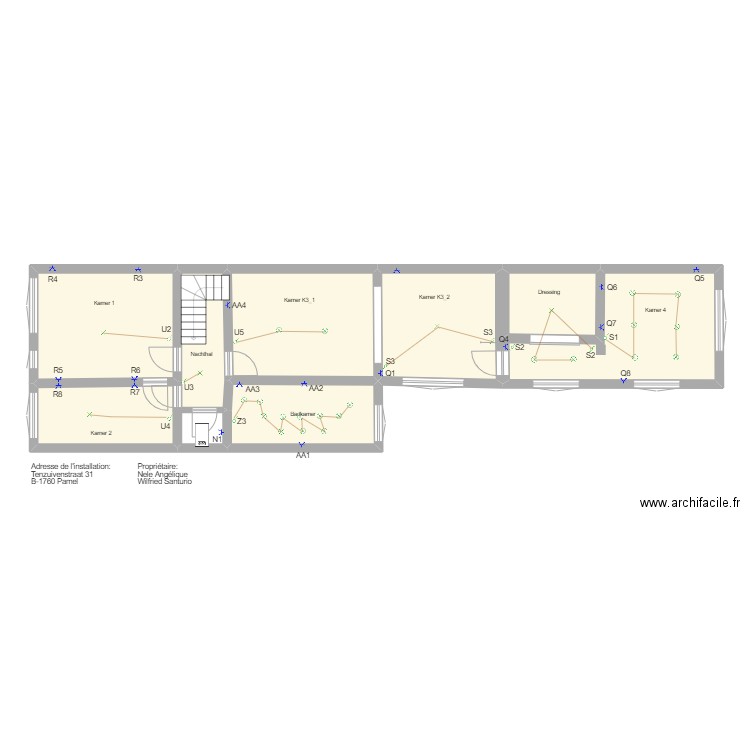 POSITION Etage. Plan de 8 pièces et 89 m2