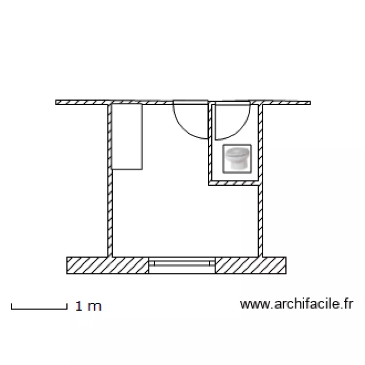 Salle de bain. Plan de 