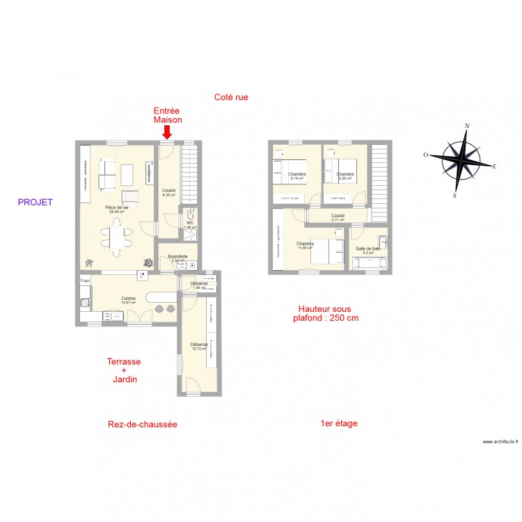 DOUYERE. Plan de 0 pièce et 0 m2