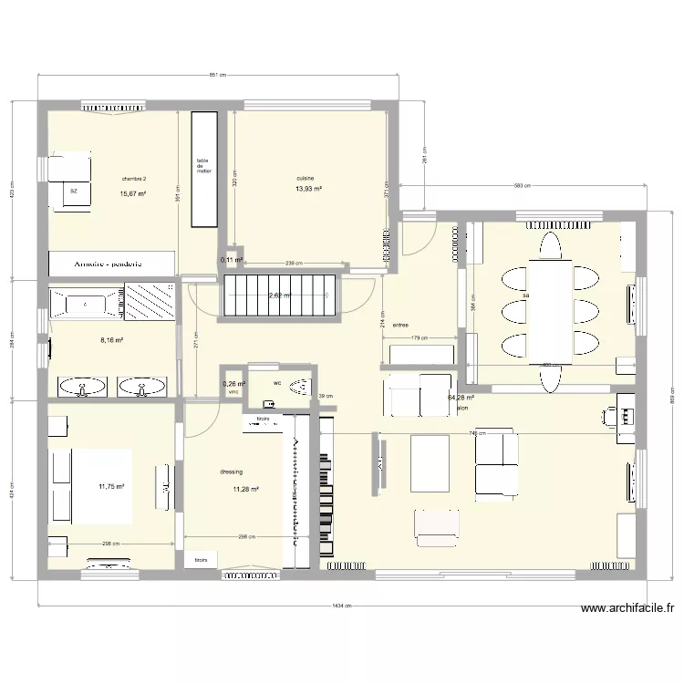 st prix rubelles meubl&eacute;. Plan de 
