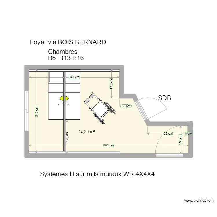FOYER DE VIE BOIS BERNARD type 1. Plan de FOYER DE VIE BOIS BERNARD type 1. Plan de
