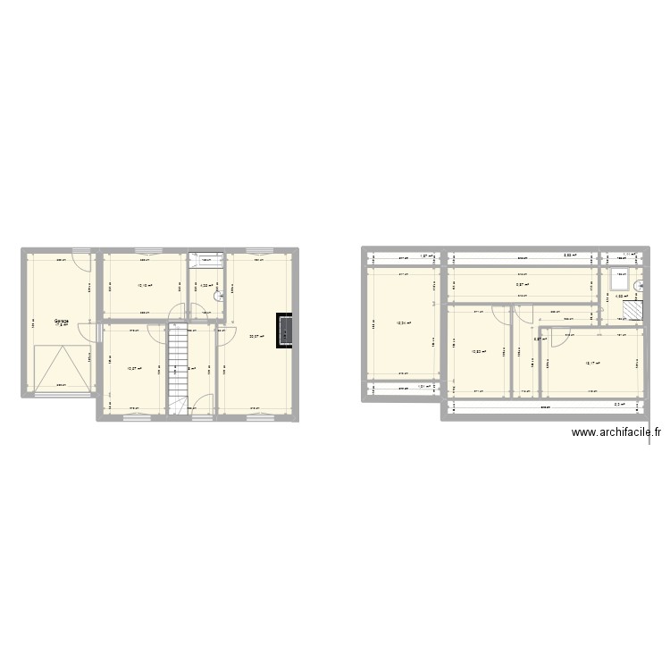 Vannes origine. Plan de 17 pièces et 146 m2