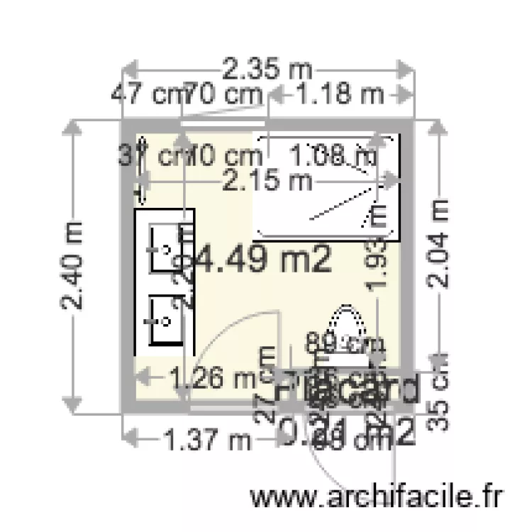 SALLE DE BAINS. Plan de SALLE DE BAINS. Plan de