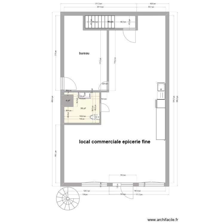 plan de l'&Eacute;picerie. Plan de 